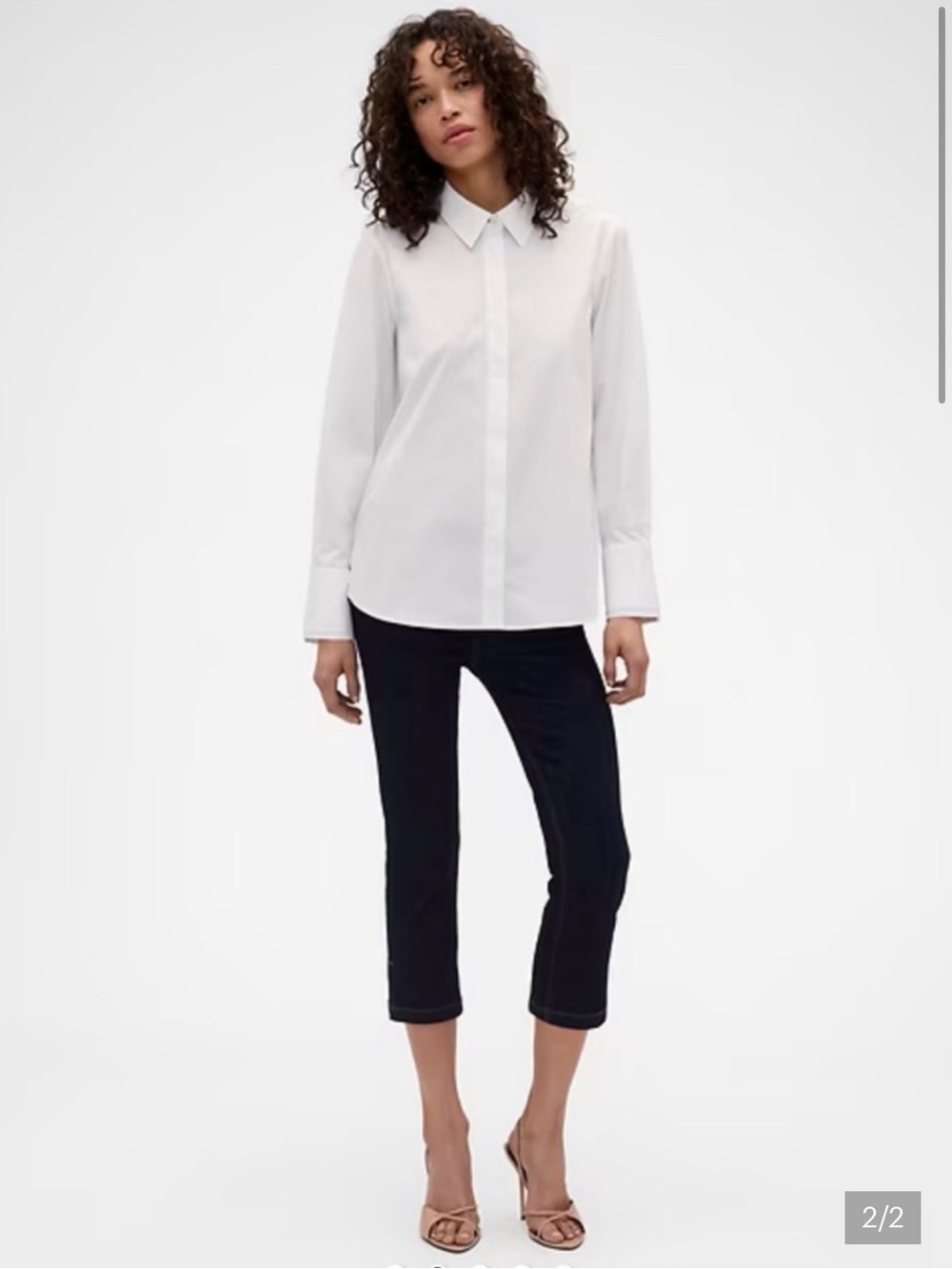 NWT Gap x Victoria Beckham White Button-Down Shirt Sz M